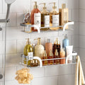 TAILI Shower Caddy Suction Cup 2 Pack, Heavy Duty Bathroom Basket, Bath Shelves for Inside,Stainless Steel Shower Holder for Bathroom Storage & Home Decor,Silver - style: 2 × Silver Basket