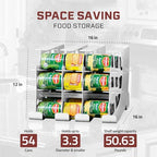 FIFO Can Tracker 2-Pack - 3-Tier Rotating Food Can Organizer for Pantry, Expandable Soda Can Storage for Kitchen, Holds 54 Cans of Food or Soda - size: 2 Pack, style: 54 can