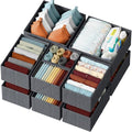 Drawer Organizer Set of 12 Dark Grey - Nursery, Bedroom, Closet Organizer & Storage - color: Dark Grey