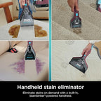 Shark Carpet Cleaner Machine, Portable Upholstery StainStriker, Spot, Odor & Stain Remover, 2 Carpet Cleaner Solutions, 3 Tools, Perfect for Pet Hair, Area Rugs, Couches, Burgundy, PX203BRN - style: StainStriker