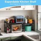 44.3 Inches Expandable Metal Storage Shelves,150LBS Heavy Duty Shelving Units and Storage For Appliance,Adjustable Utility Organization and Storage Shelf Rack For Kitchen Cabinet Closet Garage Pantry - size: 1 Tier：11.8"D x 44.3 "W x 16.3"H