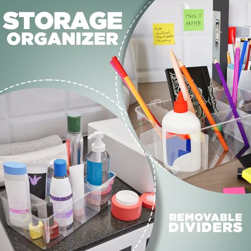 Utopia Home - Tea Bag Organizer With Lids, Clear Pantry Storage Box - (3 Pack) Stackable Partition Organizers or Holder With Lids For Drawers, Countertops, Fridge, Kitchen, Snack & Spice Organization - size: Pack of 3
