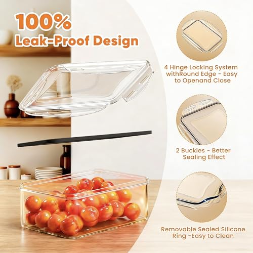 52 Pcs Food Storage Containers with Lids Airtight (26 Containers & 26 Lids) - Leakproof Meal-Prep Container for Kitchen Storage and Organization, Stackable Plastic Food Containers with Labels & Pen