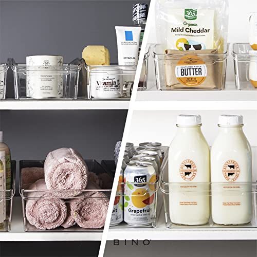 BINO | Plastic Storage Bins, Small | THE CURVE COLLECTION | Multi-Use Organizer Bins | Storage Containers Kitchen, Pantry and Home Organization | Fridge Organizers | Pantry Organization and Storage - size: X-Small