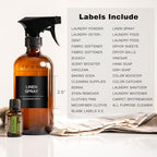 HVSWLY Minimalist Laundry Room Labels，30 Matte Waterproof Labels for Jars Spray Bottles and Detergent Dispensers, Preprinted Laundry Room Organization Labels Set(Black), Large, TCD-87