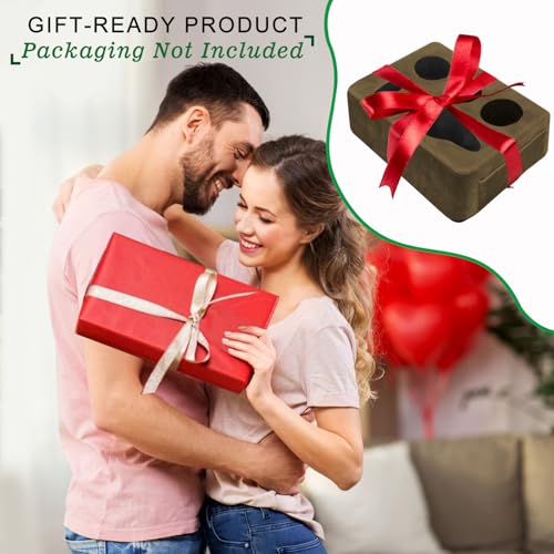 Couch Bed Cup Holder Pillow, Nisdoing 5 Hole Couch Drink Holder! Keep Drinks Hand Side and KeepTemp, Prevent Spills and Use Anywhere.Cup Holder for Couch, Bed,Camping,RV,Car,Beach.Brown - color: Dark Brown