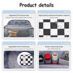 BOYATU Travel Makeup Bag Cosmetic Bags for Women: Large Make up Bags Set of 3 - Portable Makeup Organizer with Compartments&Handle&Divider - Waterproof PU Leather Toiletry Bag(A-5-Checkered Mix Black) - color: A-911-Checkered Mix Black