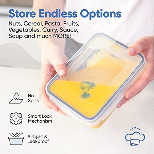 Chef's Path 72 Piece Airtight Food Storage Containers with Lids, 36 Containers and Lids, Stackable Kitchen and Pantry Canisters for Meal Prep and Food Storage - Transparent - color: Pack of 36