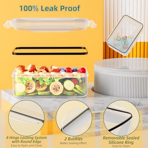 50 PCS Food Storage Containers with Lids Airtight (25 Lids & 25 Containers)- Reusable Plastic Leakproof Meal-Prep Container for Kitchen Storage Organization Microwave/Dishwasher Safe with Labels & Pen - color: 25Pack