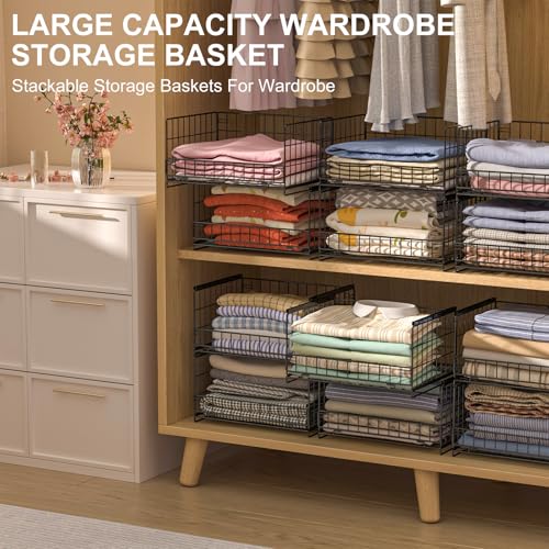 Hongtamoya 4-Tier Sliding Closet Organizers and Storage Shelves, Stackable Closet Shelf Organizer Basket Bins, Drawer Shelf Storage Container for Wardrobe Cupboard Kitchen Bathroom Office, Black - color: Black, size: 12"D x 15.9"W x 31.7"H | Slide-Out