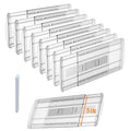 8 Pack Adjustable Drawer Dividers for Clothes,5" High Expandable From 13-21" Clear Drawer Organizers, PC Plastic Separators for Dresser/Bedroom/Bathroom/Kitchen/Office Storage - size: 8 PCS-5IN-T3-Clear