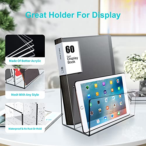 Boloyo Acrylic File Holder,2PC 2 Sections Clear File Organizer Mail Letter Sorter Desktop Folder Holder for Home Office School Envelope Bill Filling Paper Document - color: Clear, size: 2 Sections(2PC)