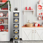 LDQ Slim Storage Cabinet with Drawers - Durable Waterproof PP Organizer for Bathroom/Kitchen/Health - Small Spaces, Snacks, Display & Retail-4layers - size: 4layers