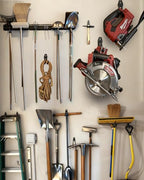 PIYILO Garden Tool Organizer 48 in with 18 Garage Hooks, Heavy Duty Garage Wall Hooks for Hanging Ladder, Bike, Tool Storage Rack for Yard Tools, Shovel, Shed (23 Pack) - size: 48 inch 18-Hook