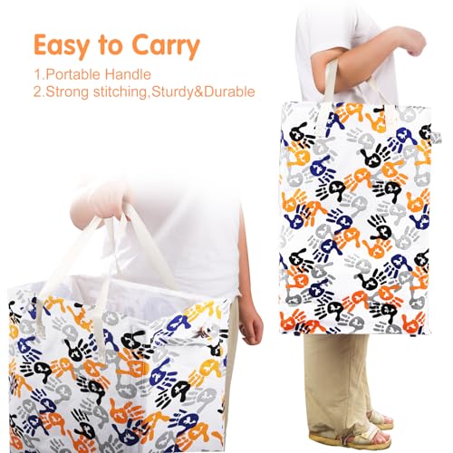 Odonata Slim Laundry Hamper Handles Collapsible Laundry Basket Thin Dirty Clothes Basket Narrow Laundry Bag Foldable Dirty Hamper 48L (Palm) - color: Palm