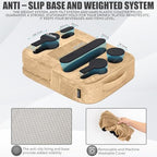 TabCouchCaddy - Couch Cup Holder Tray Pillow - Bed, Couch Caddy, Sofa, RV & Car - Holds Drinks, Snacks, Remotes, Phones, Kindle, Tablet | Bed Cup Holder (Beige) - color: Beige