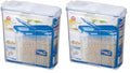 LOCK & LOCK Easy Essentials Food lids (flip-top) / Pantry Storage/Airtight containers, BPA Free, top-16.5 Cup-for Cereal, Clear (Pack of 2) - size: 16.5 Cup (Pack of 2)