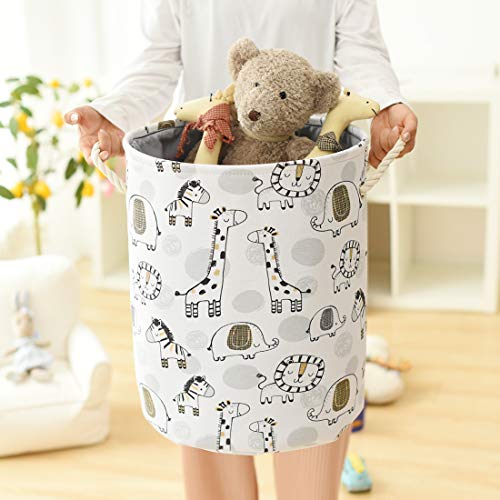 INough Baby Hamper Kids Laundry Basket Nursery Hamper Stuff animal Organizer,Toy Baskets Corner Stuffed Animal Storage Basket Kids Storage Basket Safari Nursery Decor Clothes Hamper for Boys, Giraffe - color: Giraffe