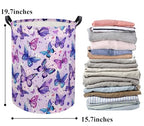 Butterfly Baby Laundry Basket & Toy Storage Bin, Purple Butterfly - color: Purple Butterfly