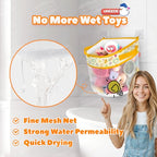 UNEEDE Duck Print Bath Toy Organizer, 4.15 Gallons Bathtub Toy Holder, Quick Dry Mesh Shower Caddy, Yellow Duck Stuff - style: Yellow duck
