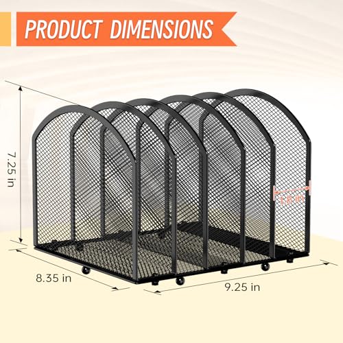 MINDEPOT Desk File Organizer 5 Sections Desktop Organizer File Mail Sorter Office Organization File Folder Holder for Office School & Classroom (Black, 5 Section - 2Pack) - color: Black, size: 5 Section - 2Pack