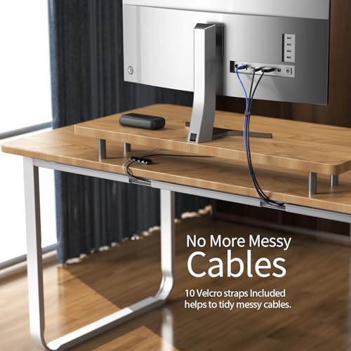 Delamu 157in Cable Management Under Desk, Safe & Tidy Under Desk Cable Management for Home & Office, Cord Organizer for Desks, Wire Organizer Kit, 10 Pack Grey - color: Grey, size: 157in L*2in W*1in H