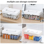 Large Cable Organizer Box with Lid, Plastic Cord Storage Case with Handle and Wire Ties for Home Office, Phone Charger, Art Crafts, Stationery - size: 1 Pack