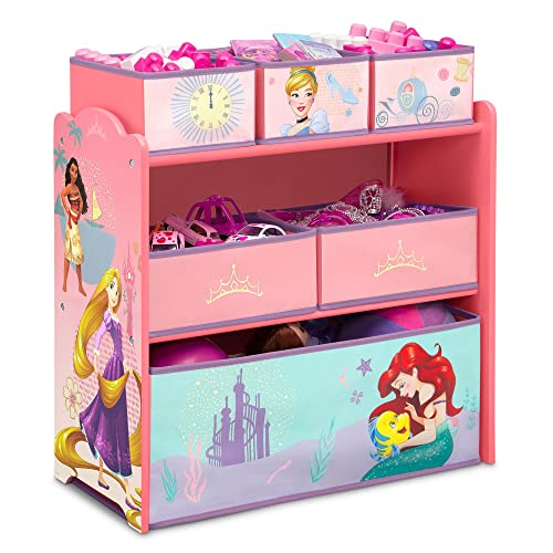 Delta Children Design & Store 6 Bin Toy Storage Organizer, Disney Princess - color: Disney Princess