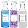 Laundry Detergent Dispenser,54oz Fabric Softener Dispenser,Plastic Liquid Laundry Detergent Container,Laundry Detergent Organizer for Laundry Room Organization with 4 Labels,3 Pack,White - color: White