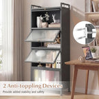 Giantex 5-Tier Kitchen Storage Cabinet, Mobile Microwave Stand with Flip-up PC Doors, Freestanding Kitchen Bakers Rack with 4 Rolling Casters, for Dining Room, Living Room and Study, Grey - color: Grey