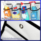 Clear Cleaning Supplies Organizer,Cleaning Products 24 Pockets Large Capacity Over The Door All-Purpose Cleaner Holder for Laundry Bathroom Auto Glass Cleaner Organizer for Garage,Spray Bottle Holder