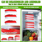 Pizza Storage Container, Expandable Pizza Slice Container, Reusable Pizza Pan Pizza Box Set with Lids to Leftover Organization and Space Saver