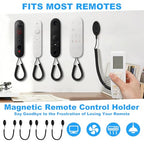 4 Pack 43 Inch Magnetic Remotes Control Holder with Spring Ropes Retractable Cord Remote Holder Wall Mount Anti-Loss Remote Control Leash Wall Mount for Projector TV Fan Couch, Bedside Table - size: 43 Inch