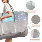 Collapsible Laundry Baskets with 3 Compartment, 150L Tear-proof Pop Up Hamper, Foldable Laundry Basket with Tote Handles, Dirty Clothes Hamper for Laundry, Bedroom, Bathroom, Dorm Grey - style: 3 Compartments- Grey
