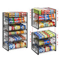 3 Tier Stackable Can Rack Organizer for Pantry, Adjustable Can Holder for Various Ounce of Canned Food Soup Goods Soda Drink, Rolling Tiered Can Dispenser for Kitchen Cupboard Cabinet, 2 Pack - style: 3-Tier 2-Pack