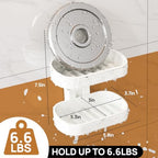 LEVERLOC Soap Dish Holder for Shower, Double Layer Suction Cup Wall Mounte Self Draining Removable Waterproof Strong Suction Bar Soap Holder for Shower, White - style: 2 tiers White