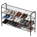 Shoe Rack,Long Shoe Organizer for Closet,Wide Shoe Storage for Entryway,4 Tier Sturdy Metal Free Standing Shoe Shelf - size: 4-tier-long