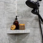 Palisade Vinyl Waterproof Corner Shower Shelf in Wind Gust/Urban Coast - color: Wind Gust/Urban Coast