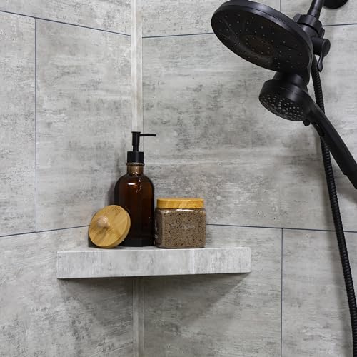 Palisade Vinyl Waterproof Corner Shower Shelf in Wind Gust/Urban Coast - color: Wind Gust/Urban Coast