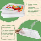 10 Pcs Activity Plastic Art Trays,Stackable Craft Tray,Flat Storage Tray,Serving Organizer Tray for Kids,School,Home,Painting,Beads,DIY Projects,11 x 8.27 x 1.18 Inch(Clear) - color: Clear