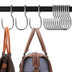24-Pack Purse Hangers for Closet, Large 5-inch Twist Design Hooks for Bags, Purses, Handbags, Belts, Scarves, Hats (Platinum) - color: 24 Pack Platinum