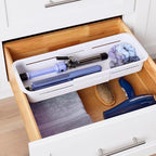 YouCopia DrawerFit® Sliding Drawer Bin, Expandable and Adjustable Kitchen Storage Organizer, Speckled White - style: Bin