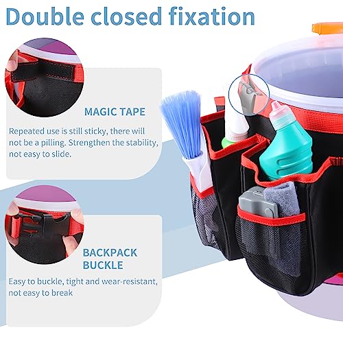 Bucket Cleaning Tool Organizer,Wash Tool Caddy 5-Gallon Organizer,5 Gallon Bucket Holder Cleaning Supplies for Housekeeping