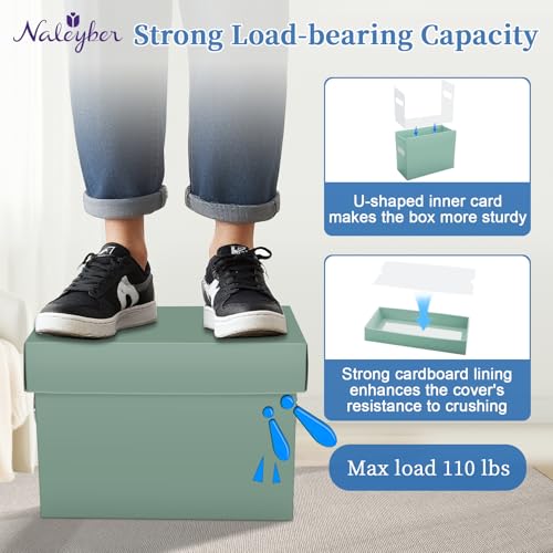 File Organizer Box with Lid & Handle, Heavy Duty Hanging File Folder Storage Boxes for Letter Size, Portable Filing Organizer for Office, Home, Classroom, Sage 4 Pack - color: Sage, size: 4 Pack