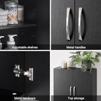 SoBuy Black Kitchen Wall Cabinet, Bathroom Wall Cabinet Over The Toilet Storage, Small Wall Mounted Medicine Cabinet with Adjustable Shelf, Narrow Floating Cabinet for Laundry Room, BZR200-T-SCH - color: Black
