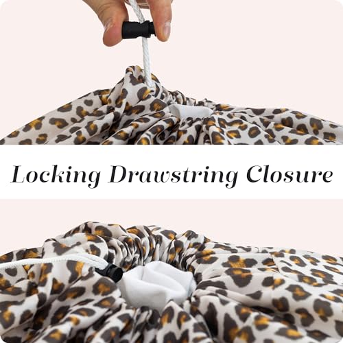 Nylon XL Laundry Bag - Locking Drawstring Closure, Machine Washable, These Large Bags Will Fit a Laundry Basket and Strong Enough to Carry up to Two Loads of Clothes (Leopard | 30" x 40") - color: Leopard, size: 30" x 40"