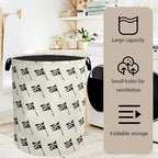 Racing Flag Foldable Canvas Laundry Basket with Handles - Toy Organizer, Heavy Duty for Home，Bedroom, Dorm, Bathroom - color: Racing Flag