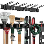 TIDYME Garage Wall Organizer | 48" Heavy-Duty Tool Storage Rack | Adjustable Double-Layer Hooks | 300 lbs Capacity | Carbon Steel Wall Mount Holder for Shovels, Rakes, Ladders & Power Tools - size: 48" (0 Shelves)