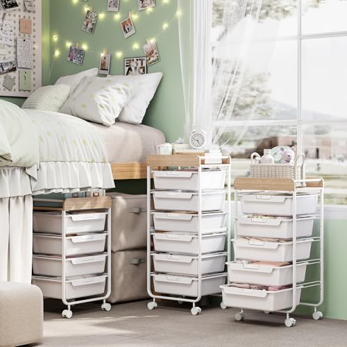APEXCHASER Utility Cart with 4 Drawers,Rolling Storage Cart for Crafters Artists Kids Teacher Student Storage Arts Crafts & Sewing Study Supplies in Craft Room Dorm Classroom Kids Room-White - color: White, size: 4-Drawers
