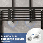 Shower Caddy Hanging, Never Rust Aluminum Shower Organizer, Over Showerhead No Drilling Shower Racks, with Soap Holder Multi Hooks Bathroom Storage for Shampoo Sponge,Silvery - color: Black
